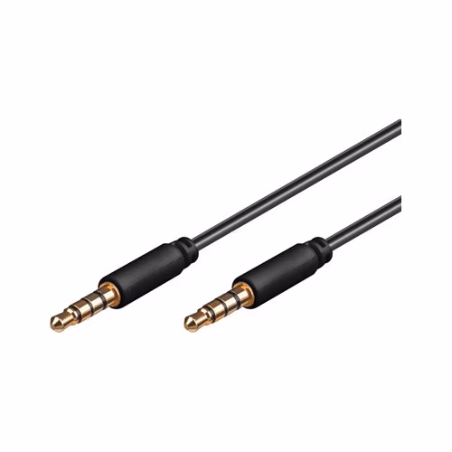 Káblový konektor PREMIUMCORD 3.5 mm 4 pin M/M 0,5 m pre Apple iPhone, iPad, iPod