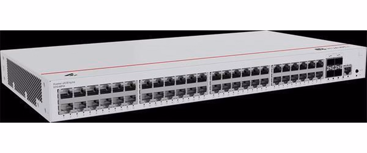 Huawei S310-48P4X,S310-48P4X,S310-48P4X (48*10/100/1000BASE-T ports(380W PoE+), 4*10GE SFP+ ports, built-in AC power)