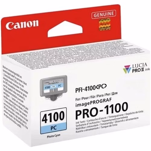 CANON Zásobník inkoustu PFI-4100 pro imagePROGRAF PRO-1100, Photo cyan (80ml)