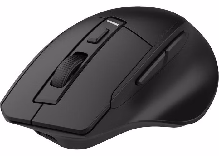 BAZAR - C-TECH myš Ergo WLM-05, bezdrátová, 1600DPI, 6 tlačítek, USB nano receiver, černá, poškozený obal