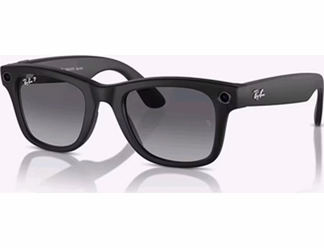 Meta Ray-Ban Wayfarer, AI okuliare, Matte Black, Polarized Gradient Graphite Large size