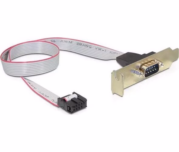 Delock Low Profile Slot Bracket > 1 x Serial Pin layout: 1:1