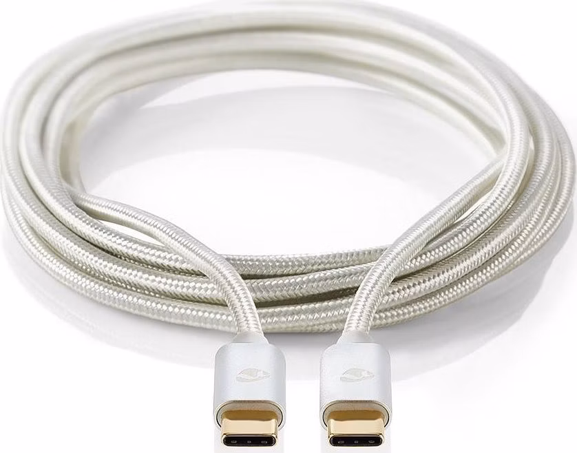 Nedis CCTB60800AL20 - USB 2.0 kabel | USB-C™ Zástrčka | USB-C™ Zástrčka | 480 Mbps | 2.00 m  | Stříbrná