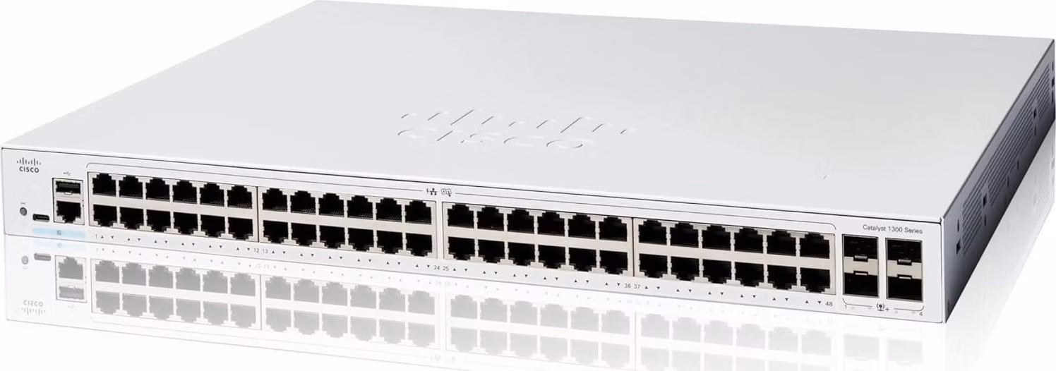 Cisco Catalyst switch C1300-48T-4X (48xGbE,4xSFP+,fanless) - REFRESH