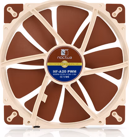 Noctua NF-A20-PWM, 200x200x30 mm, 4-pin, 800 RPM