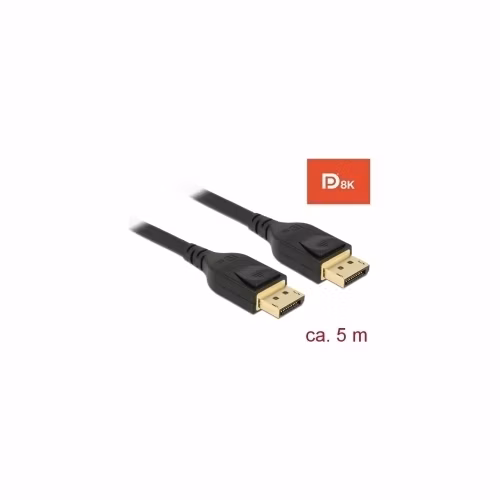 Delock DisplayPort kabel 8K 60 Hz 5 m DP 8K certifikováno