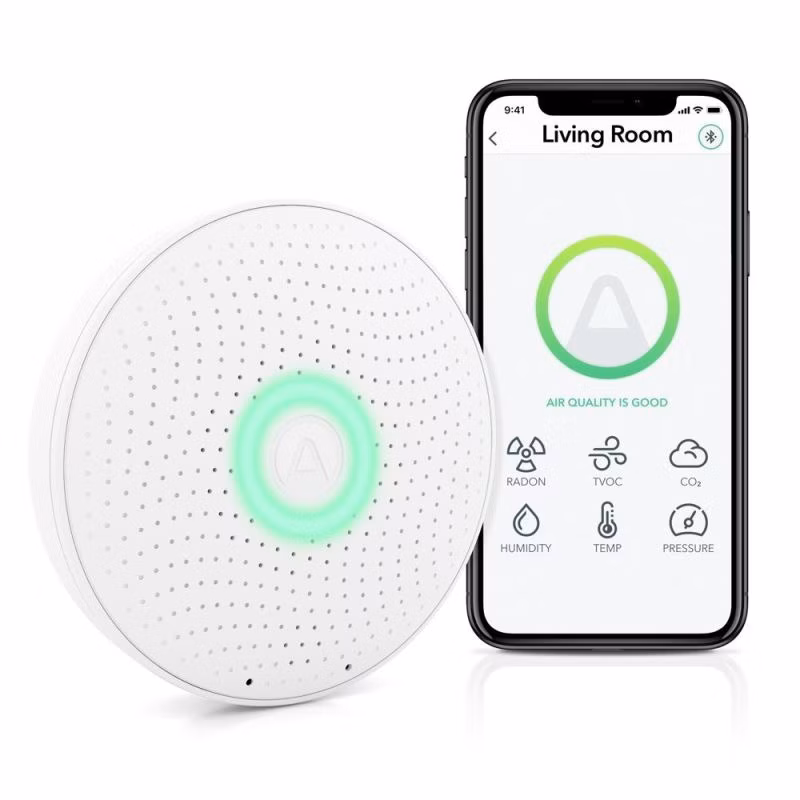 AirThings Wave plus - senzor kvality ovzdušia, radónu, vlhkosti, teploty, VOC, CO2 a tlaku
