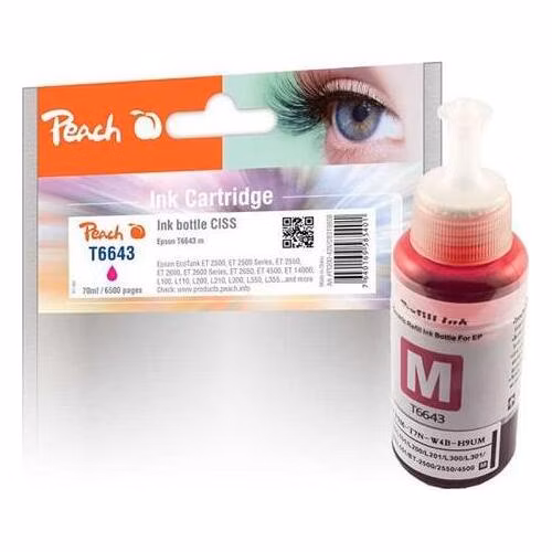 PEACH kompatibilní cartridge Epson 663M, C13T664340 magenta, 70ml
