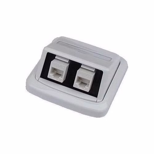 OPTIX STP dvojzásuvka ABB TANGO 2xRJ45 cat.6, na omítku