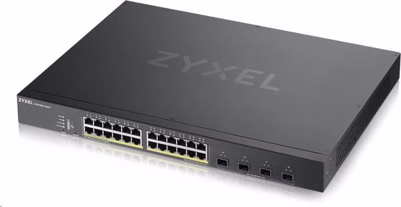 Zyxel XGS1935-28HP, 28 Port Smart Managed PoE Switch, 24x Gigabit PoE and 4x 10G SFP+, hybrid mode, standalone or NebulaFlex Cloud