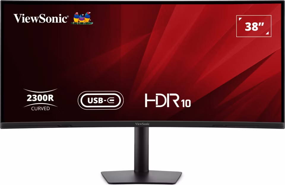 ViewSonic VA3820C '38" 21:9 3840 x 1600, SuperClear® IPS zakřivený monitor, 2 HDMI,DP,USB,USB-C 96W, speakers,výš. nast.