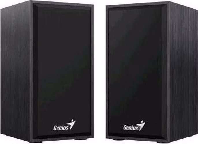 GENIUS repro SP-HF180, 2.0, 6W, USB napájení, 3,5mm jack, dřevěné, černé
