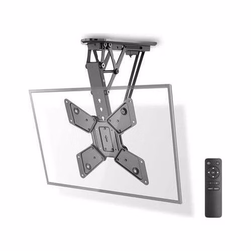 Nedis TVCM5830BK - Motorizovaný strop TV Držák| 23 - 55 " | Max. 30 kg | Naklápěcí| Dálkově ovládané | Ocel | Černá