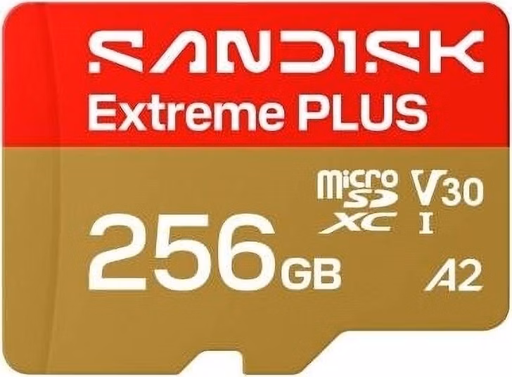 SanDisk MicroSDHC karta 256GB Extreme PLUS (R250/W170MB/s, UHS-I V30, Rescue Pro Deluxe) + adaptér