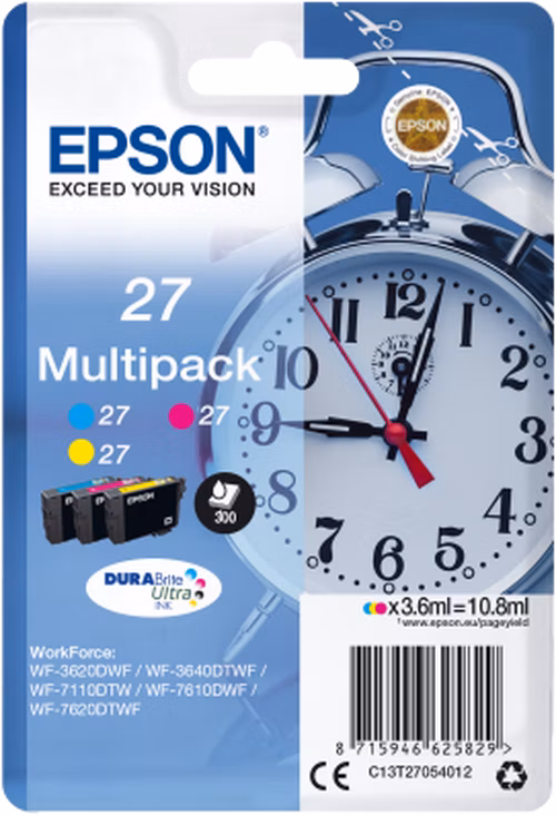Epson inkoustová náplň/ T2705/ Multipack 27 DURABrite Ultra Ink/ 3x barvy