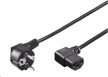 PremiumCord napájecí kabel 240V, délka 2m CEE7 pravoúhlý/IEC C13 pravoúhlý