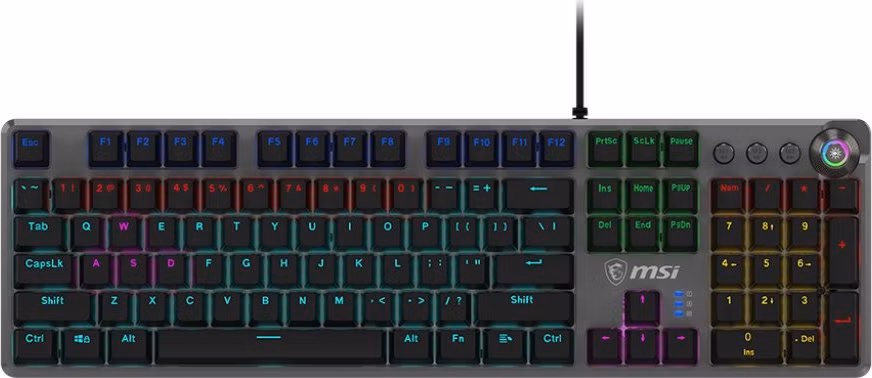 MSI herní klávesnice FORGE GK310 Red/ drátová/ mechanická/ RGB podsvícení/ USB/ CZ+SK layout