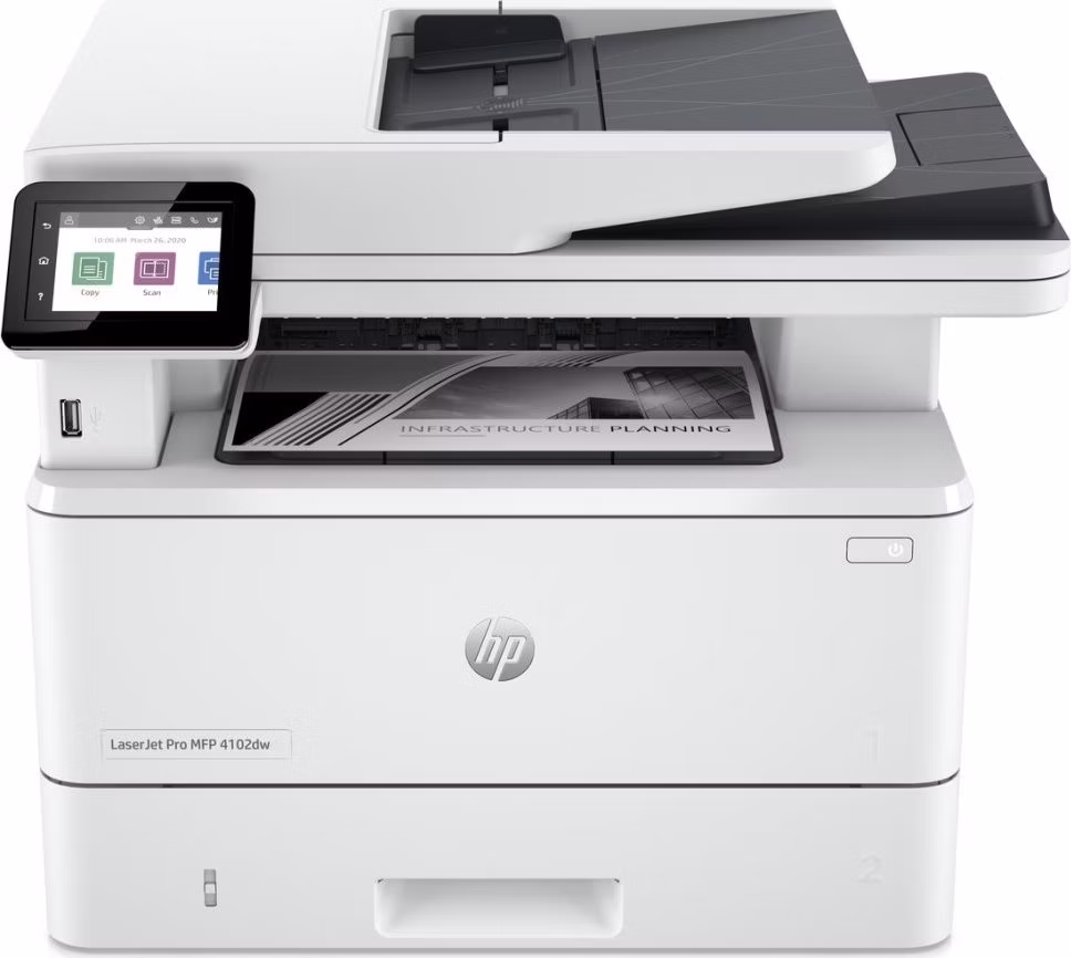 HP LaserJet Pro MFP 4102dw/ čb/ PSC/ A4/ 40ppm/ 1200x1200dpi/ USB/ LAN/ wifi/ duplex/ HP Smart/ AirPrint™