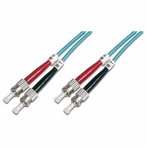 DIGITUS Fiber Optic Patch Cord, ST to ST, Multimode, OM3, 50/125 µ, Duplex Length 3m