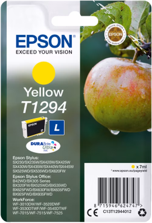 Atramentová tyčinka EPSON Single Pack "Apple" Yellow T1294 DURABrite Ultra Ink (7 ml)