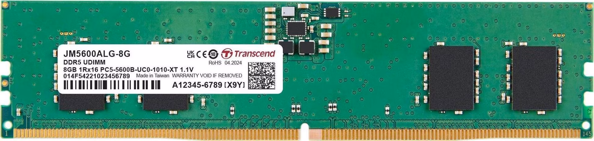 Transcend paměť 8GB JMDDR5 5600 U-DIMM 1Rx16 1Gx16 CL46 1.1V