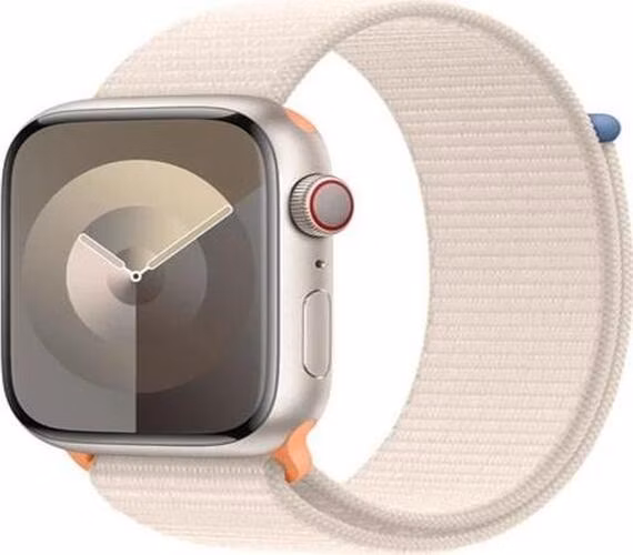 Apple Watch Series 9 Cellular 45mm Hvězdně bílý hliník s hvězdně bílým provlékacím řemínkem