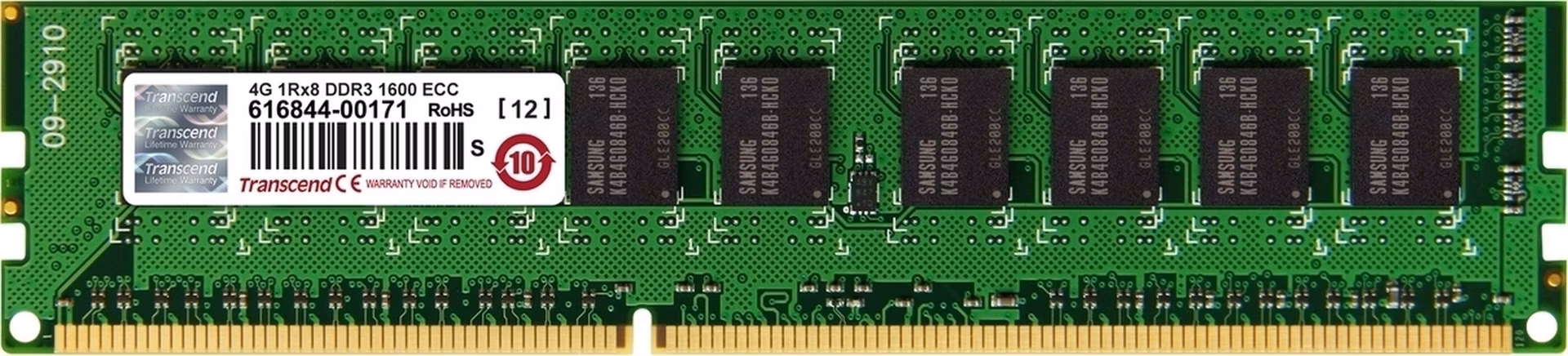 Transcend paměť 4GB DDR3 1600 ECC-DIMM 1Rx8