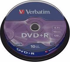 VERBATIM DVD+R AZO 4,7GB, 16x, spindle 10 ks
