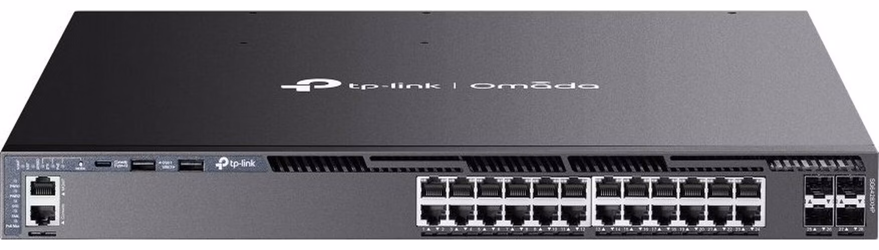 TP-Link SG6428XHP Omada 24 portový gigabitový RJ45 stackable L3 PoE+ switch, 720 W total PoE budget