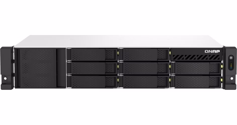 QNAP TS-864eU-RP-8G (4core 2,9GHz, 8GB RAM, 8xSATA, 2x2,5GbE, 1xPCIe, 1xHDMI, 2xzdroj, malá hloubka)