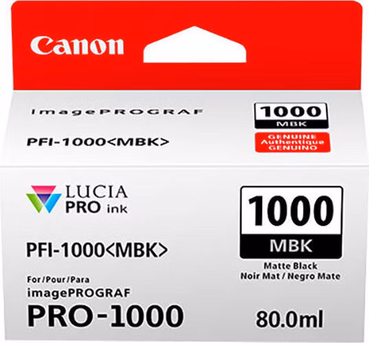 Canon inkoustová náplň PFI-1000 (matná černá, 80ml) pro Canon imagePROGRAF PRO-1000