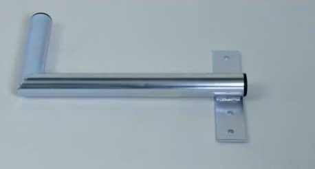 Držák antény na zeď u okna s pásem, pravé uchycení, galvanický zinek, délka 40cm