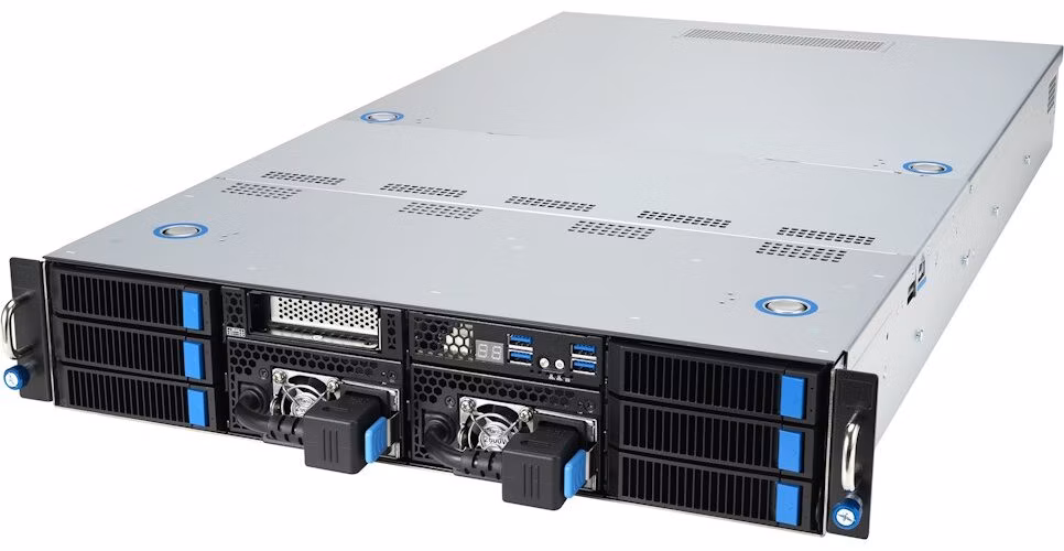 ASUS Rack Server 2U / ESC4000A-E12-SKU1 / 1x SP5 / 12xDDR5 / 8x GPU / 2,6KW (80+Tit.)