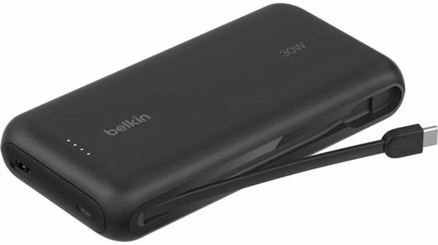 Belkin Boost Charge Powerbank 20K with Integrated Cable - Black