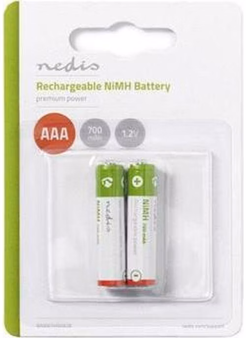 Nedis BANM7HR032B - Dobíjecí Ni-MH Baterie AAA | 1.2 V | 700 mAh | 2 kusů | Blistr