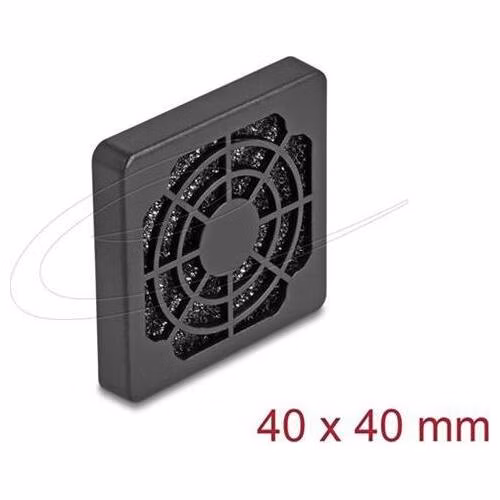 Delock Rošt ventilátoru s protiprachovým filtrem, rozměr 40 x 40 mm, černý
