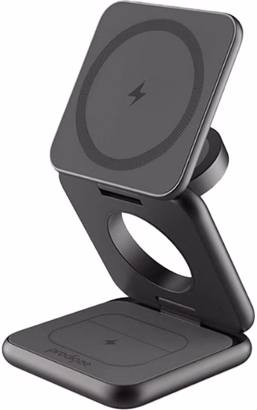 Prodigee Trio Foldable Magnetic 3-in-1 Charging Station - Space Gray