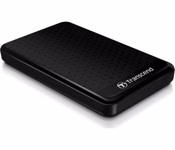 TRANSCEND 1TB StoreJet 25A3, 2.5”, USB 3.0 (3.1 Gen 1) Stylový externí odolný hard disk, černý se vzorem
