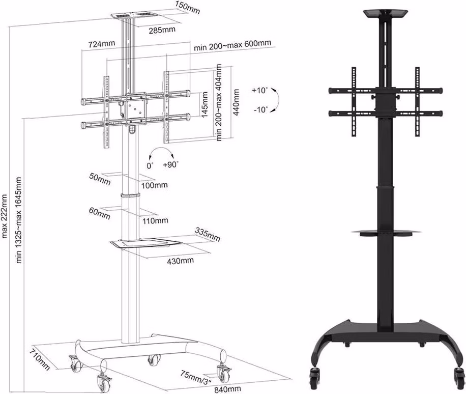 TV stojan Fiber Mounts Charlie