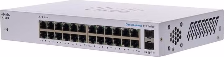 Cisco CBS110 Unmanaged 24-port GE, 2x1G SFP Shared - REFRESH