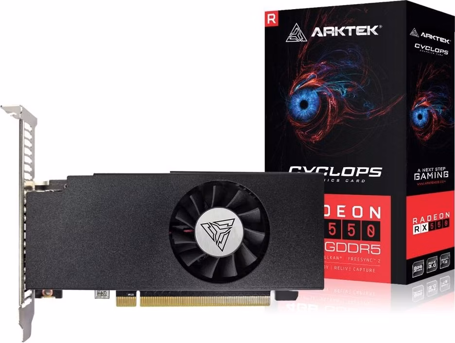 ARKTEK VGA  AMD Radeon RX 550 8GB, RX 550, 8GB GDDR5, 1xDP, 1xHDMI