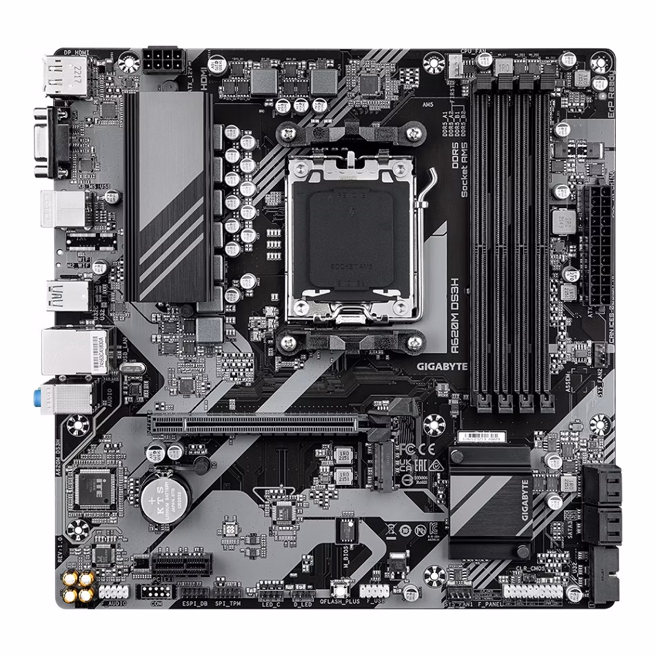 GIGABYTE MB Sc AM5 A620M DS3H, AMD A620, 4xDDR5, 1xDP, 1xHDMI, 1xD-Sub