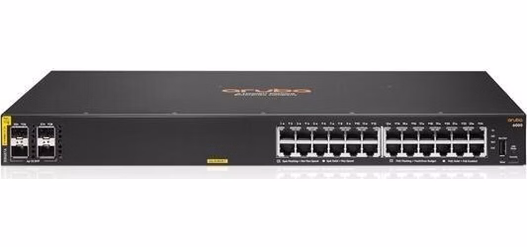 HPE Aruba Networking CX 6000 24G Class4 PoE 4SFP 370W Switch RENEW