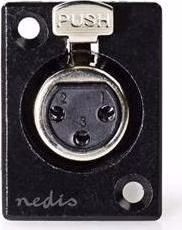 Nedis COTP15911BK - Držák skříně XLR | XLR 3pinová Zásuvka | Černá barva