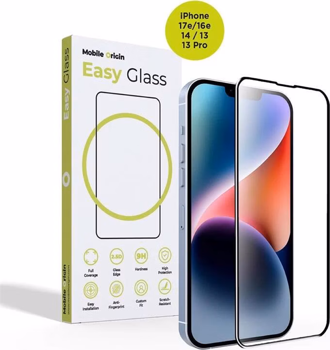 Mobile Origin ochranné sklo Easyglass pre iPhone 16e/14/13/13 Pro 2pack