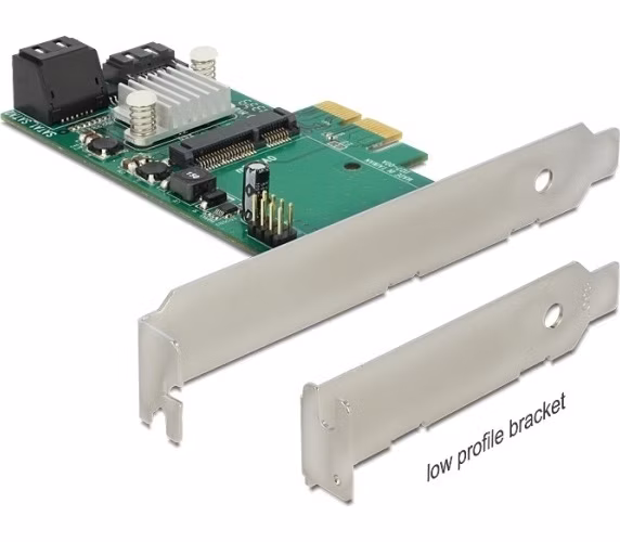 Delock PCI Express Karta > Hybrid 3 x interní SATA 6 Gb/s + 1 x interní mSATA