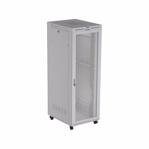 19" VOĽNE STOJÚCA RACKOVÁ SKRIŇA 47U 800X1000 ŠEDÝ S PERFOROVANÝMI DVERAMI LANBERG (FLAT PACK) V2