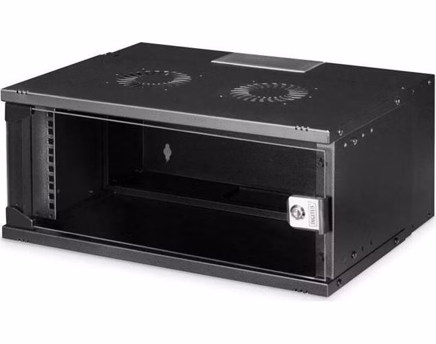 DIGITUS DN-49201 Nástěnná skříň 4U, SOHO PRO, nesmontovaná, 19", 240 x 540 x 400 mm, černá (RAL 9005)
