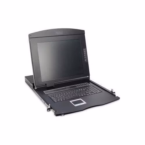 Digitus Modular console with 17" TFT (43,2cm), 16-port. Cat.5 KVM &amp; Touchpad, UK keyboard