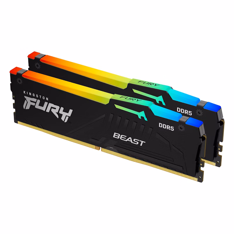 KINGSTON FURY Beast Black RGB 32GB DDR5 5600MT/s / CL40 / DIMM / Kit 2x 16GB